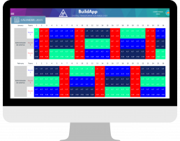 Aplicación buildapp detalle visual calendario fichajes